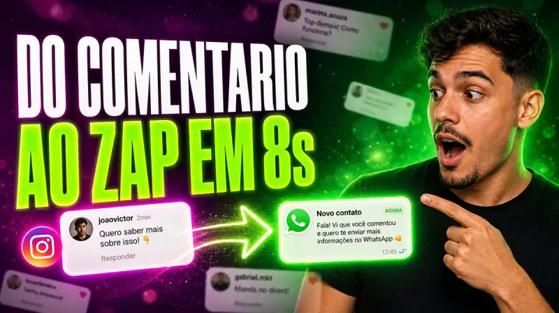BotConversa e InstaNinja: do comentário ao WhatsApp em segundos