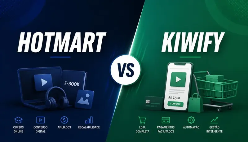 Hotmart vs Kiwify: qual plataforma escolher em 2026?
