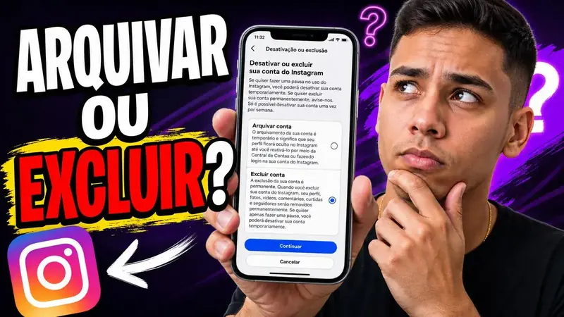 Arquivar ou Excluir Conta do Instagram: Qual a Diferença