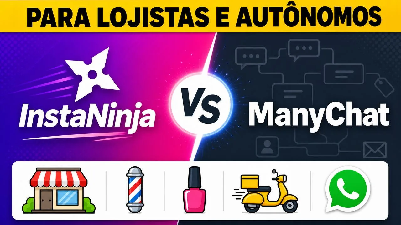 InstaNinja vs ManyChat: qual é melhor para empresas, lojistas e autônomos