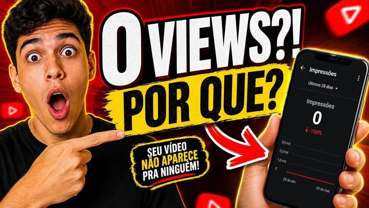 Por Que Seu Vídeo Tem 0 Impressões no YouTube (e Como Resolver)
