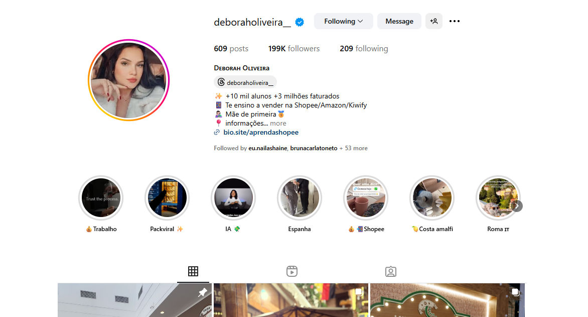 Déborah Oliveira — Afiliada Top do Brasil | R$3 milhões em vendas